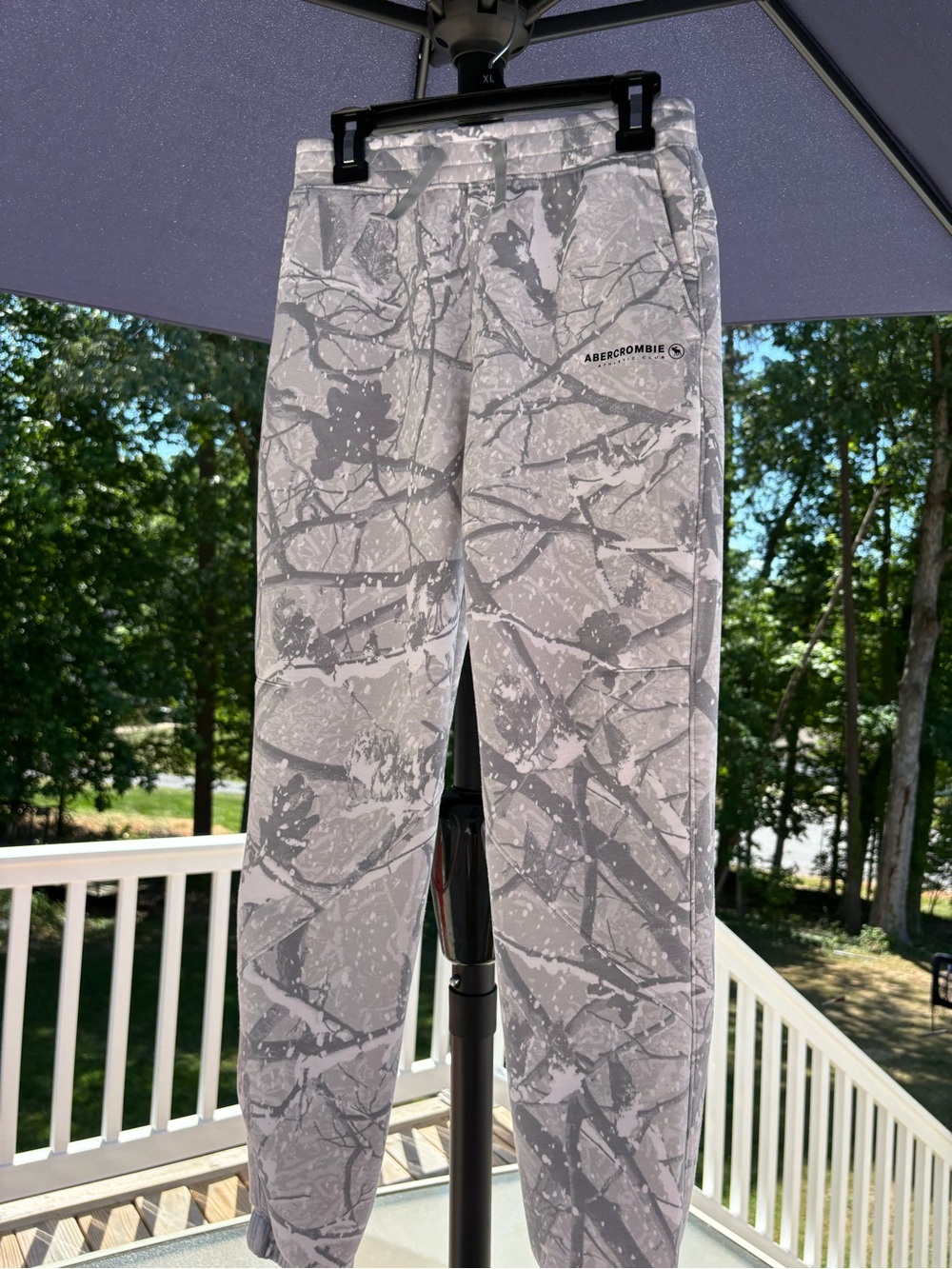 abercrombie kids Gray Camo Joggers